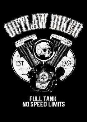 Outlaw Biker Skull Engine