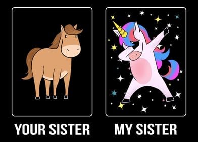 Sister Dabbing Unicorn