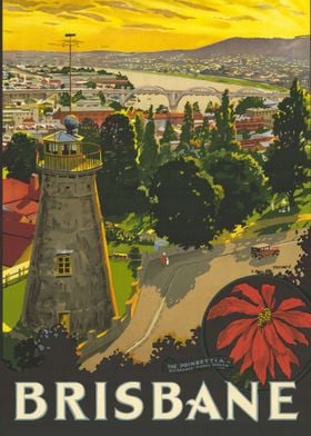 Vintage Brisbane Poster