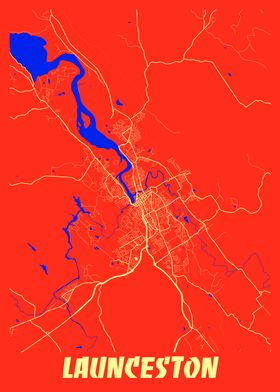 Launceston Retro City Map