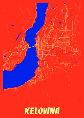 Kelowna Retro City Map