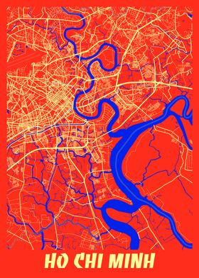 Ho Chi Minh Retro City Map