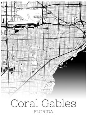 Coral Gabies Florida map