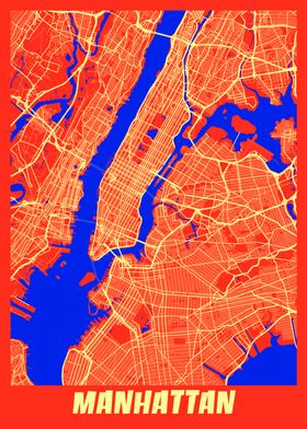 Manhattan Retro City Map