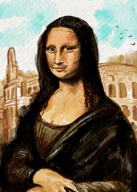 Monalisa Watercolor