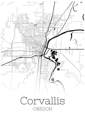 Corvallis Oregon city map