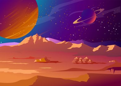 outer space illustration