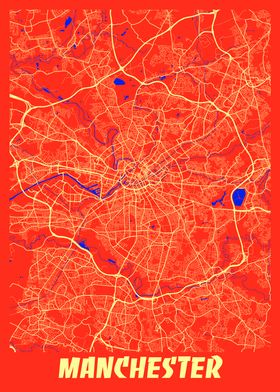 Manchester Retro City Map