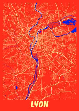 Lyon Retro City Map