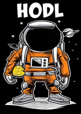 Hodl Crypto Astronaut