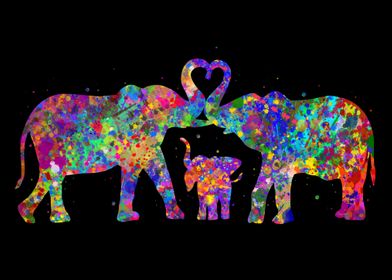 Elephant family love