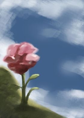 FLOWER AND THE BLUESKY