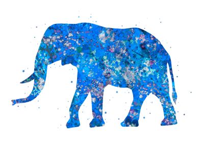 Elephant blue art