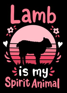 Lamb Spirit Animal Retro