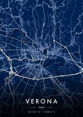 Verona City Map Blueprint