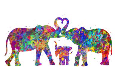 Elephant love family