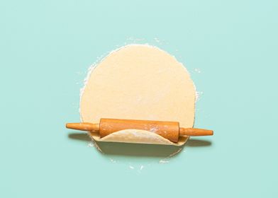 Dough and rolling pin