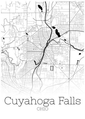 Cuyahoga Falls Ohio map