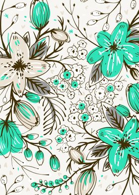 The Green Floral Artistic