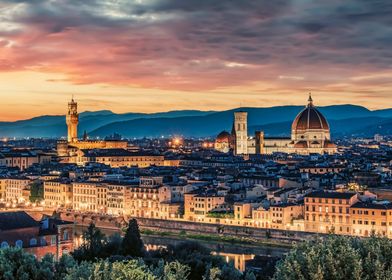 Florence at sunset