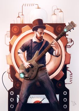 Steampunk Bassist