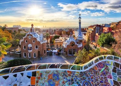 Barcelona Spain Park Gaudi