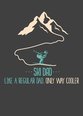 Ski Dad Funny Cute Winter