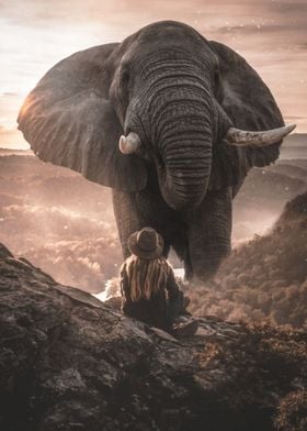 Giant Brown Elephant