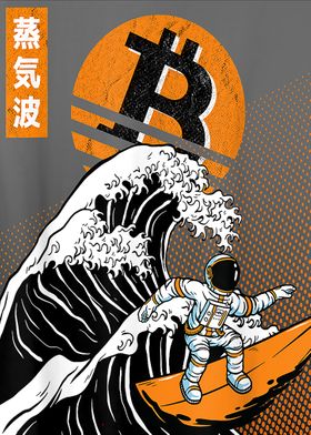 Crypto Astronaut Surfing