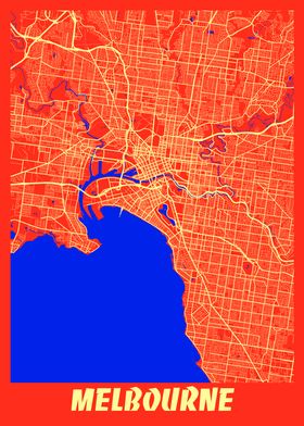 Melbourne Retro City Map