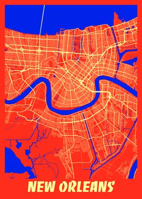 New Orleans Retro City Map