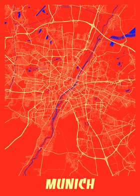 Munich Retro City Map