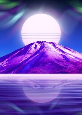 synthwave fuji