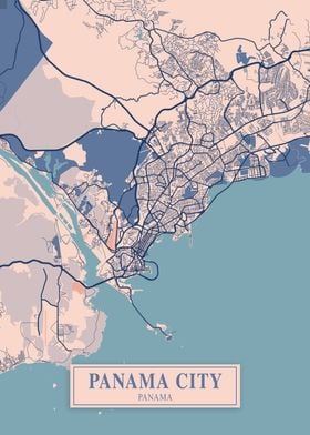 Panama City Map 