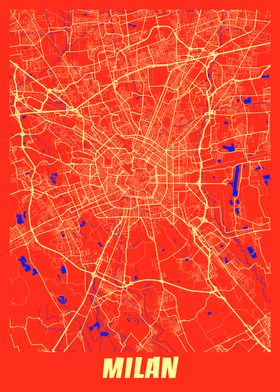 Milan Retro City Map