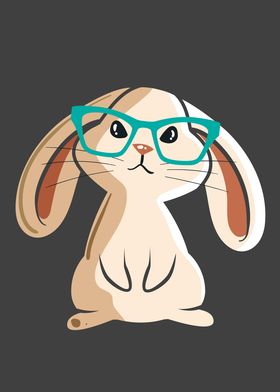 Funny Rabbit With Glasses