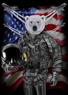 Polar Bear Fighter Pilot