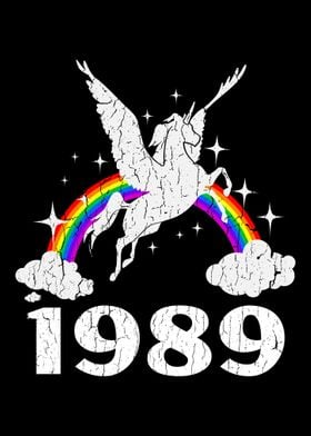 Unicorn 1989 Birthday Bday