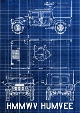 Blueprint of Humvee