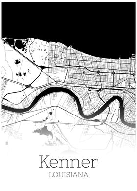 Kenner Louisiana city map