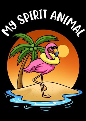 Spirit Animal Flamingo' Poster by CatRobot | Displate