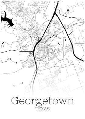 Geogretown Texas map