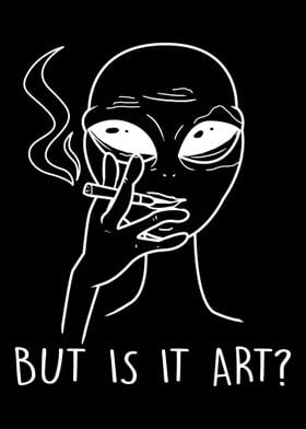 Art Alien Smoking Lover