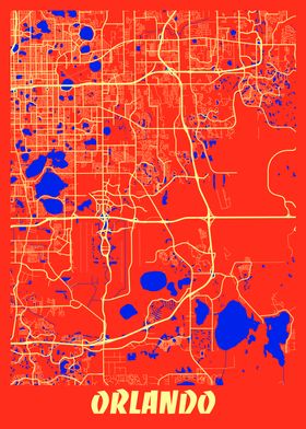 Orlando Retro City Map