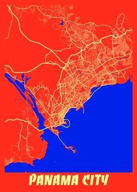 Panama City Retro City Map