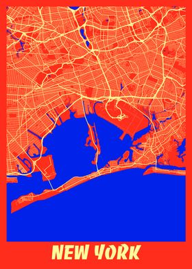 New York Retro City Map