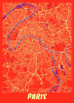 Paris Retro City Map