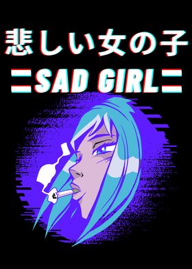 Sad Girl Smoking Anime
