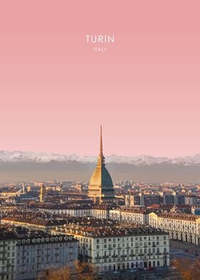 Turin Sunset Italy Travel