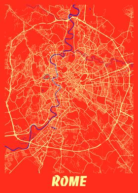 Rome Retro City Map